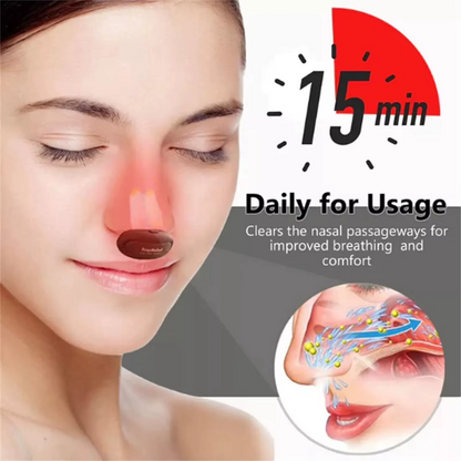 How to use portable infrared nasal therapy device for allergy and nasal congestion relief