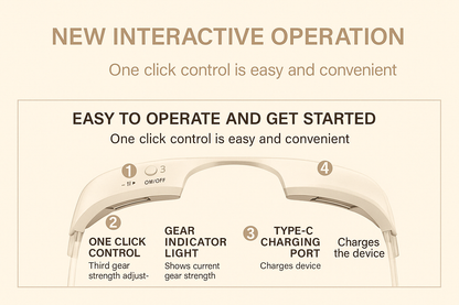 Easy one button control red light eye massager for daily use