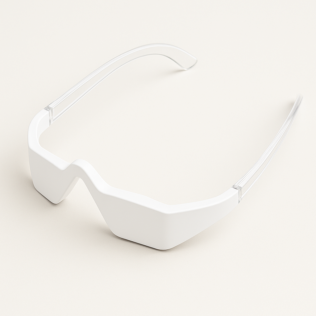 Eye fatigue relief device with red light therapy and vibration