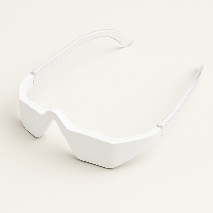 Eye fatigue relief device with red light therapy and vibration