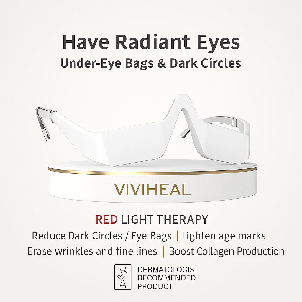 Portable red light eye massager for daily eye care routine