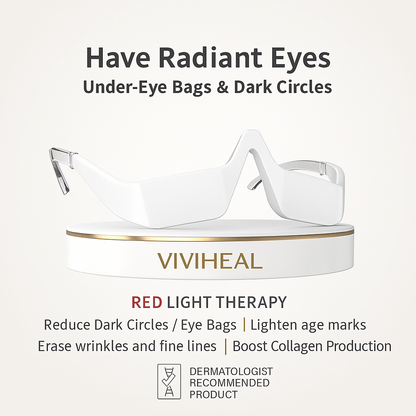 Portable red light eye massager for daily eye care routine