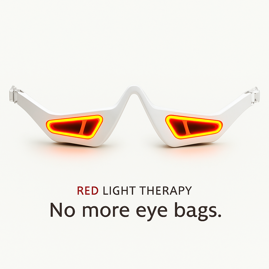 Under eye red light therapy device for improved blood circulation