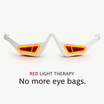 Under eye red light therapy device for improved blood circulation